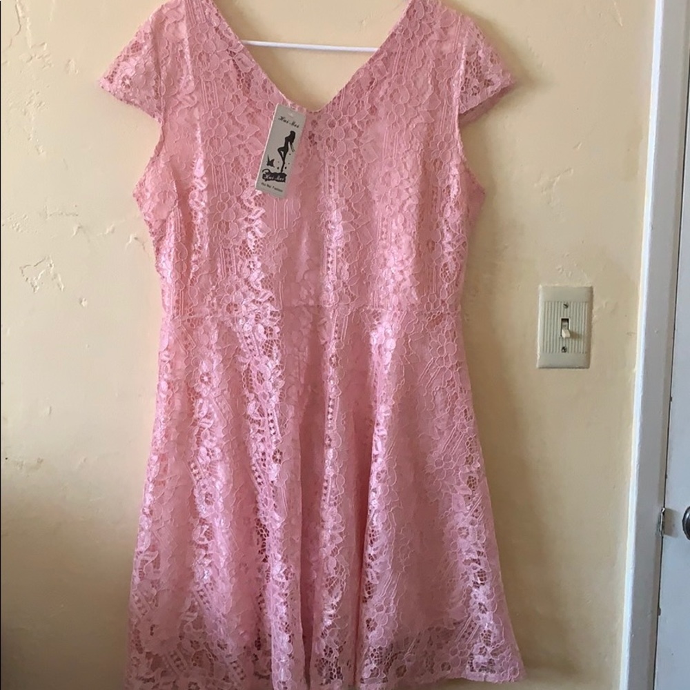 PINK DRESS LACE
